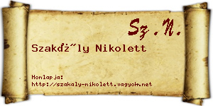 Szakály Nikolett névjegykártya