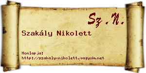 Szakály Nikolett névjegykártya